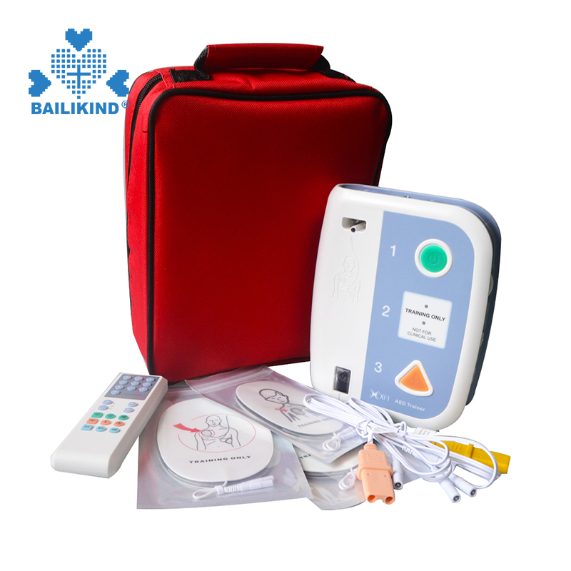 AED Trainer Nasıl Kullanılır Otomatik Harici Defibrilatör CPR Okulu İçin İlk Yardım Eğitimini Öğretiyor İki Dilli Öğretme Araçları