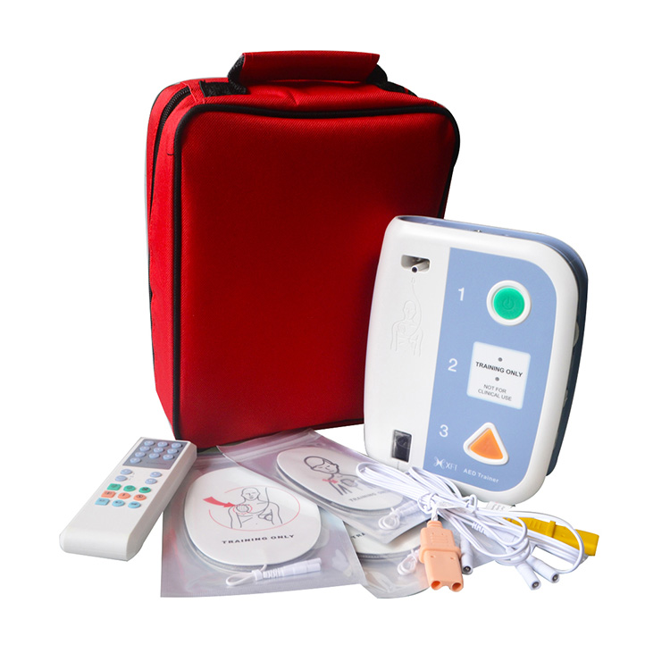 AED Trainer Otomatik Harici Defibrilatör Öğretimi CPR Okulu için İlk Yardım Eğitimi İki Dilli Öğretim Araçları